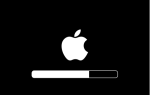 Apple-logo med statuslinje under den